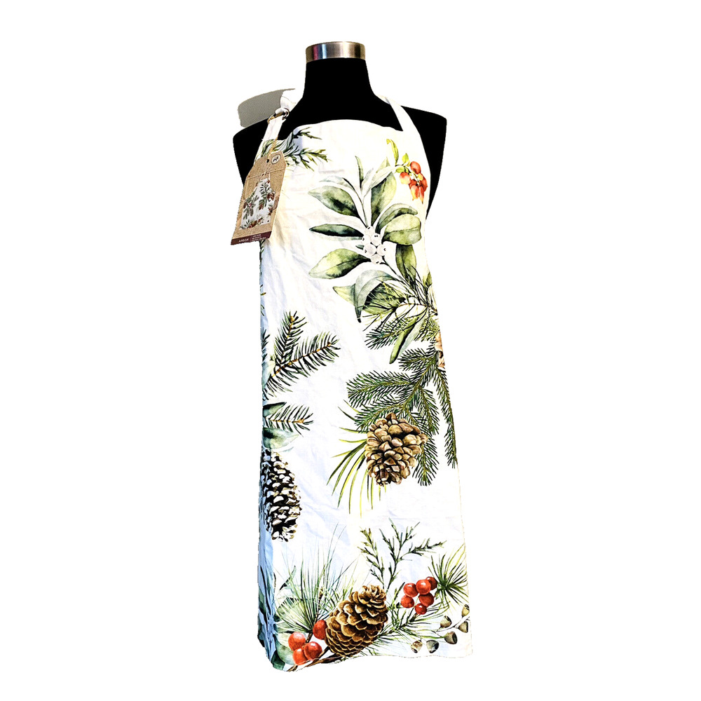 New with Tags Michel Design Works White Spruce Apron Style APR362
